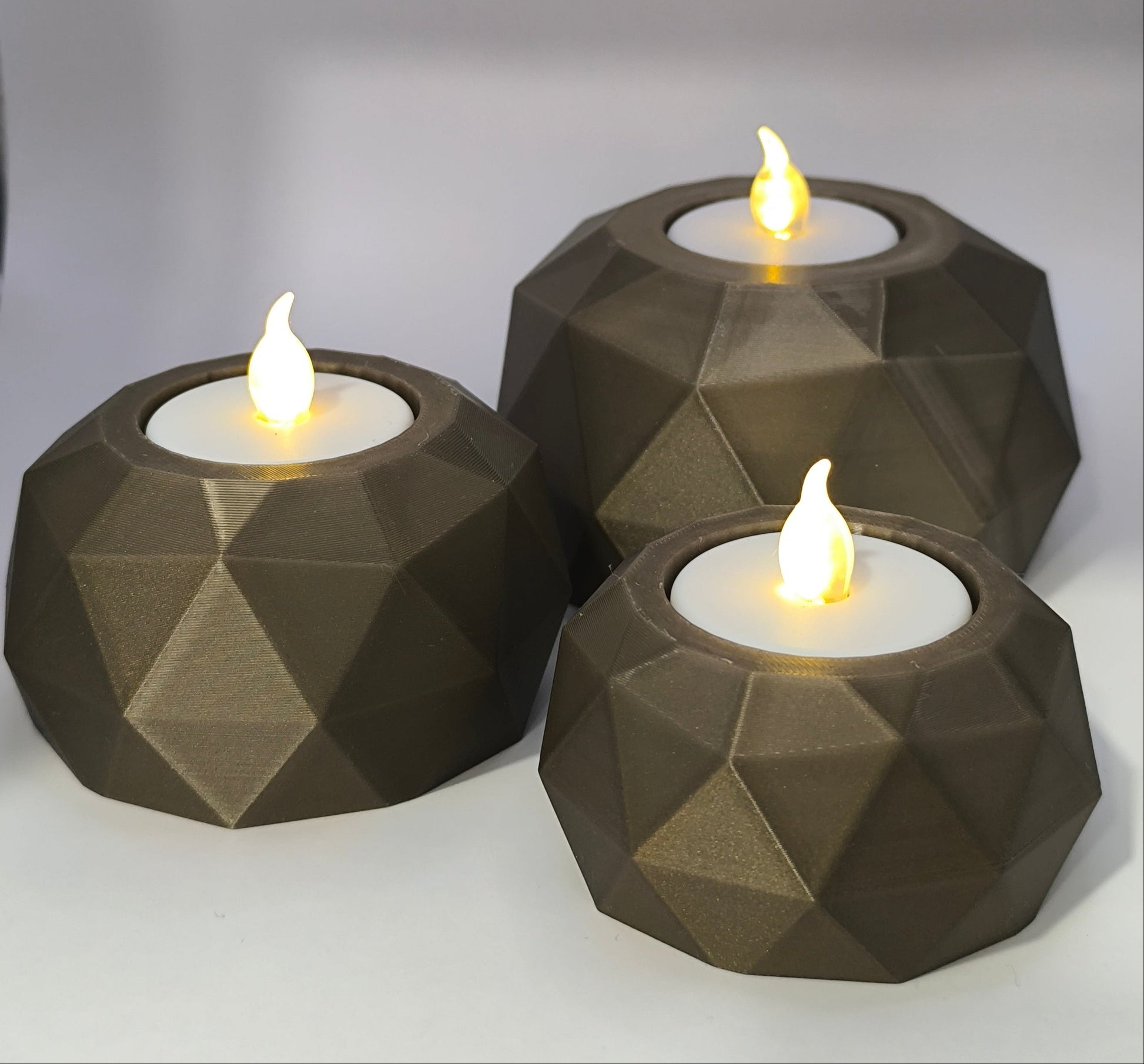 3D nyomtatott mécsestartó szett óarany